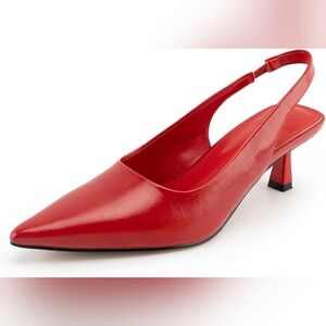 Chic Red Slingback Heels